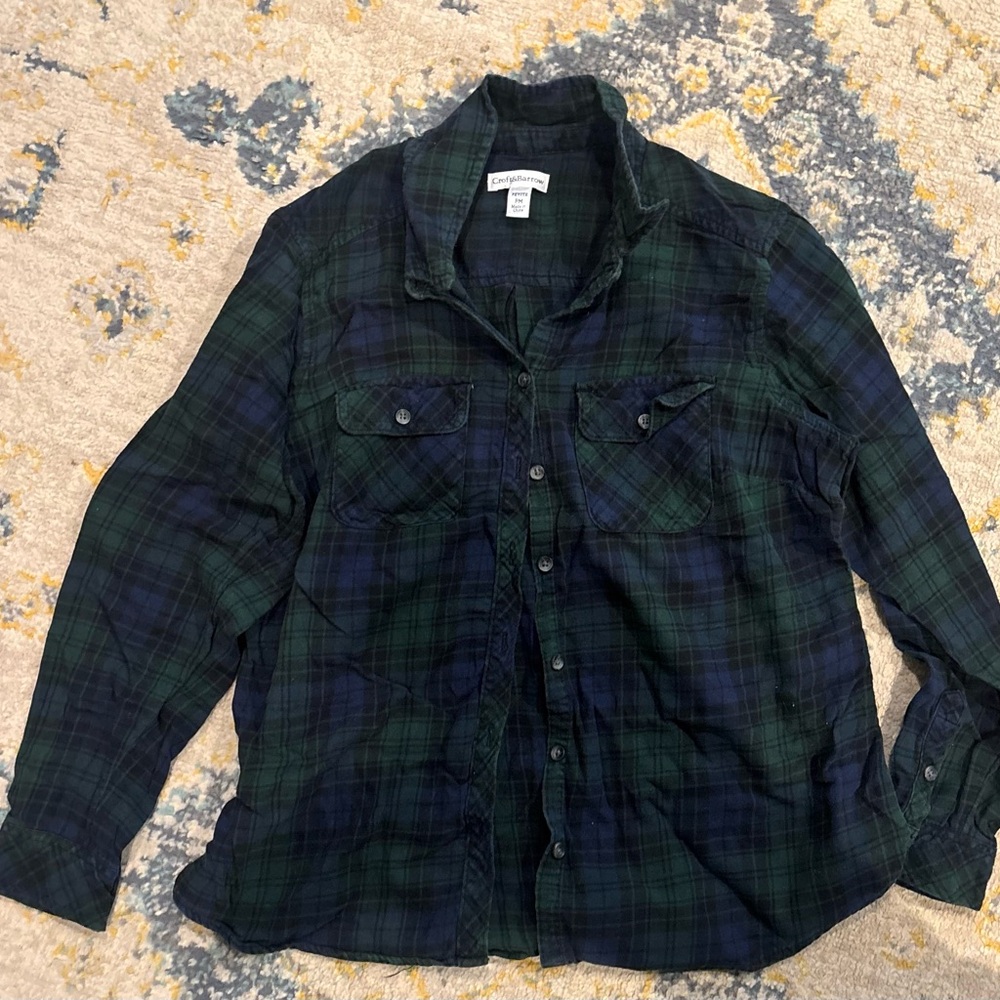 Croft & Barrow Dark Plaid Shirt